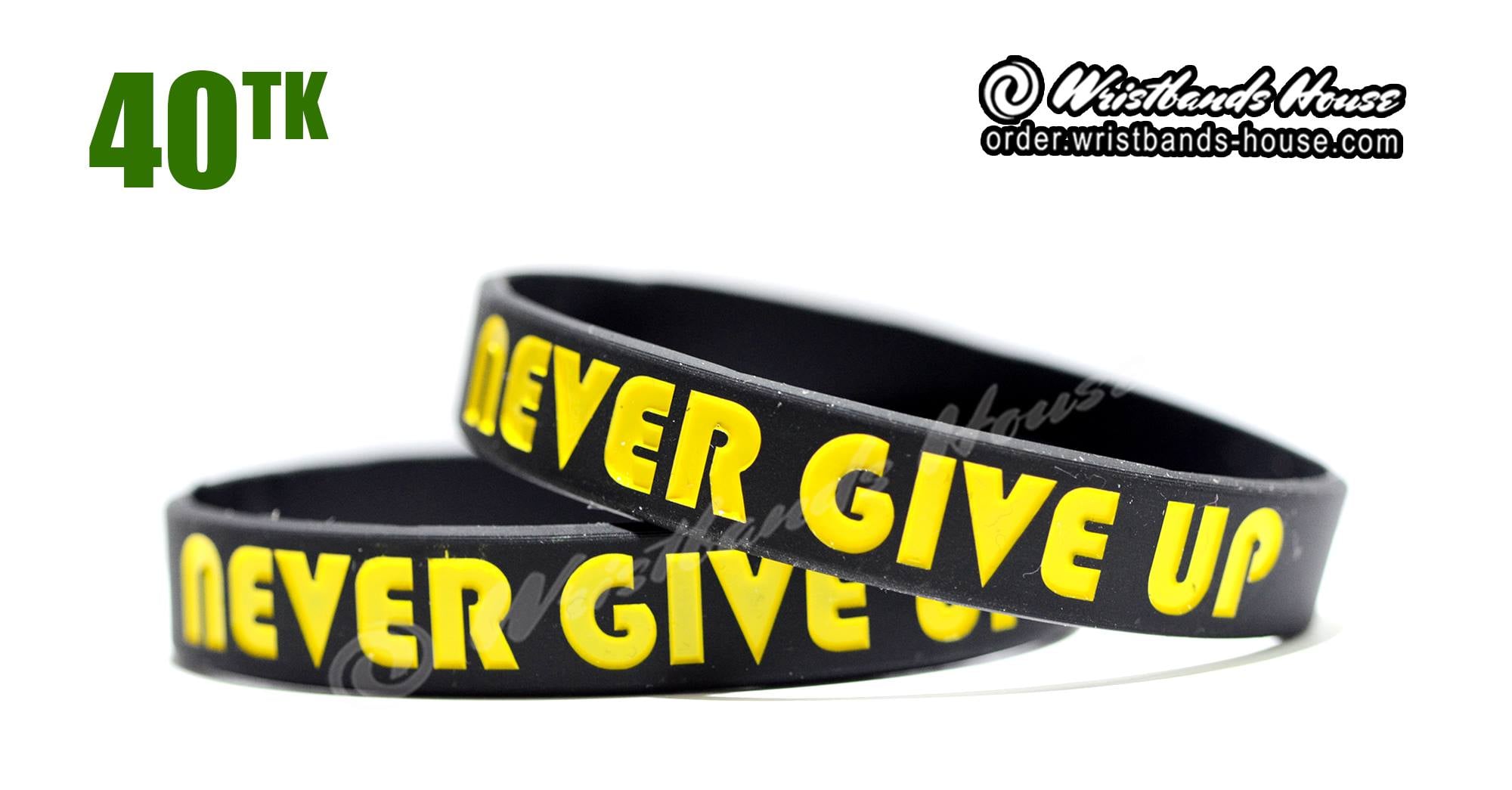 Never Give up Black 1/2 inch