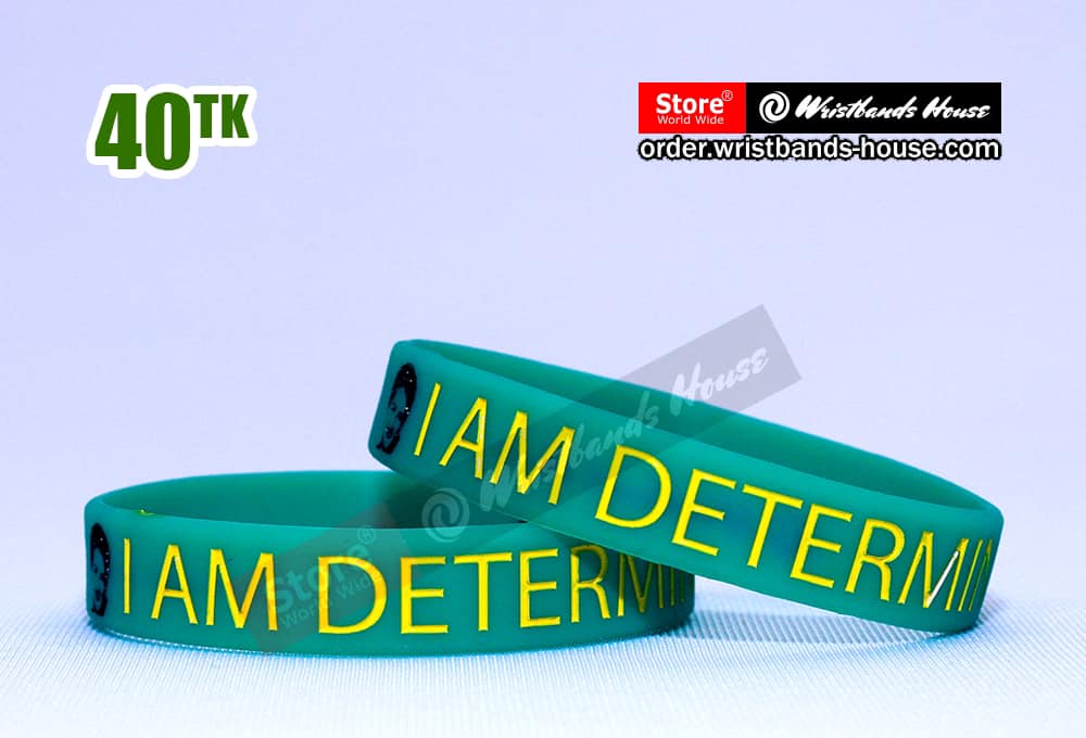 I Am Determined Green 1/2 inch