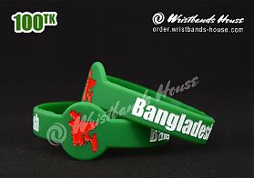 Bangladesh Figured Wristbands Green