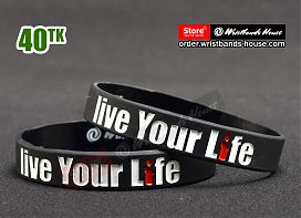 Live Your Life Black 1/2 Inch
