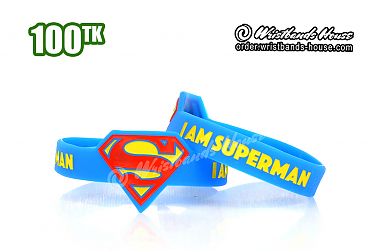 Superman Figured Wristbands Blue