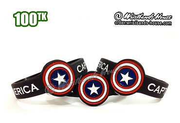 Captain America Figured Wristbands Black