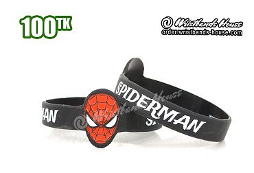 Spiderman Figured Wristbands Black