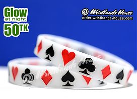 Playing Card White Glow 1/2 Inch